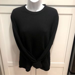 J Crew 100% Cashmere Womens Crewneck Sweater Black Soft Sz MEDIUM Preowned